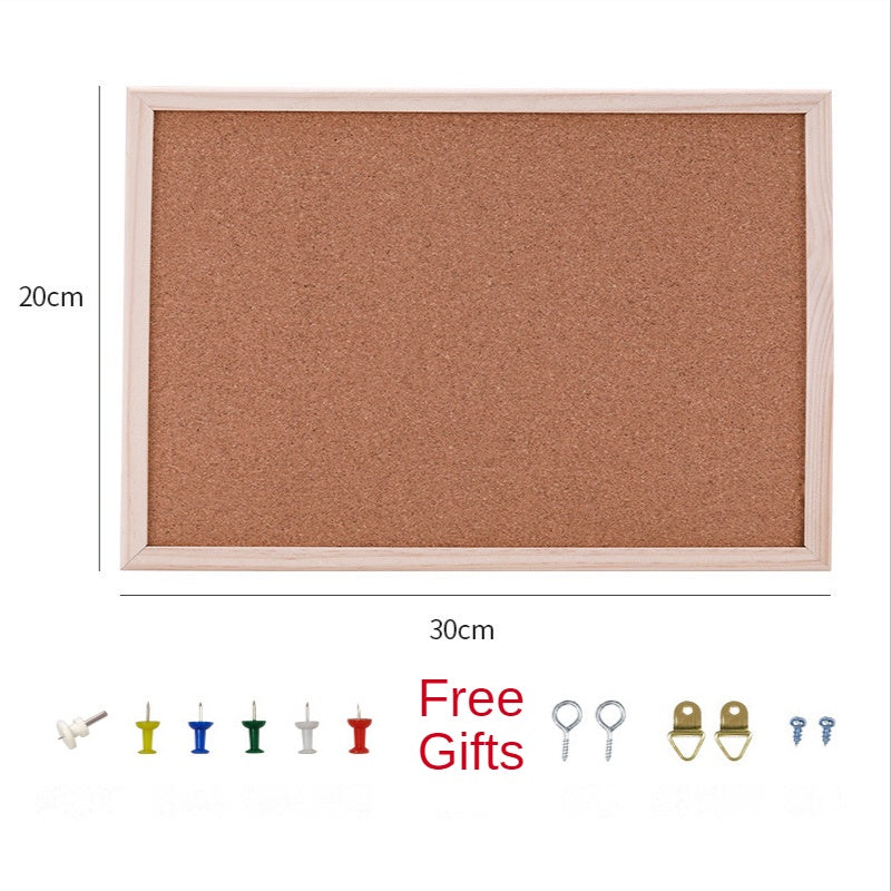 Wooden Frame Cork Board Set Decorative Wall Board