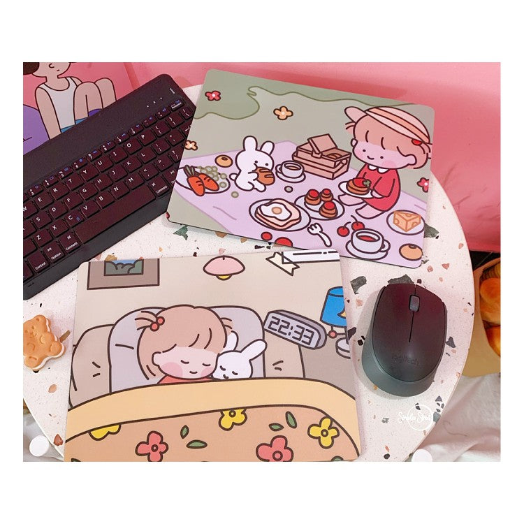 Korean Girl Mouse Pad Cute Waterproof Mousepad