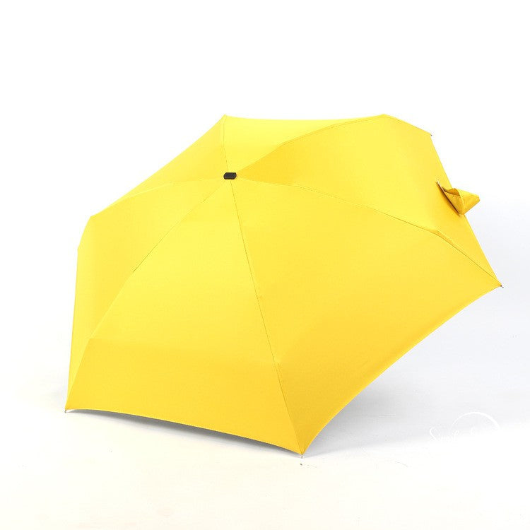 Lightweight Umbrella Anti-UV Folding Mini Pocket Vinyl Five-Fold Umbrella