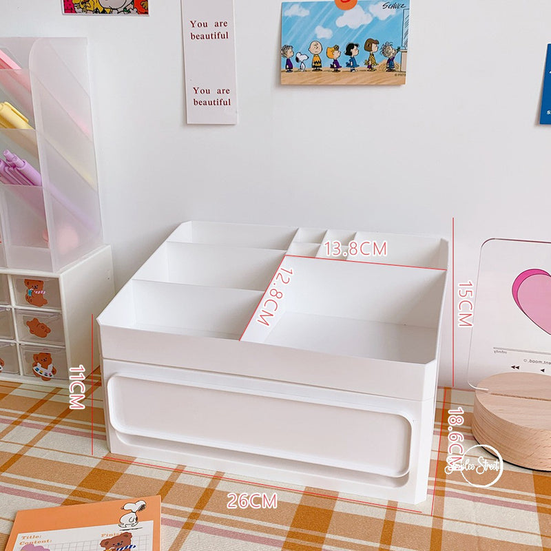 Storage Drawer Box Desktop Cosmetics Organizer Stationery Pencil Holder SH566