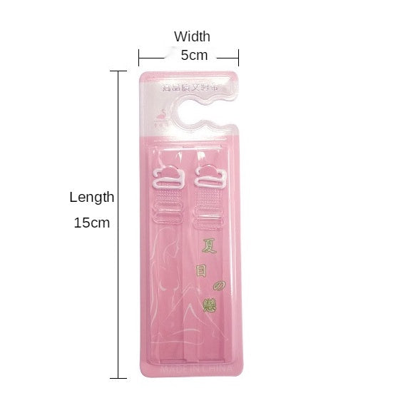 Invisible Bra Strap Frosted Transparent Widened Band Adjustable Bra Straps Anti-Slip