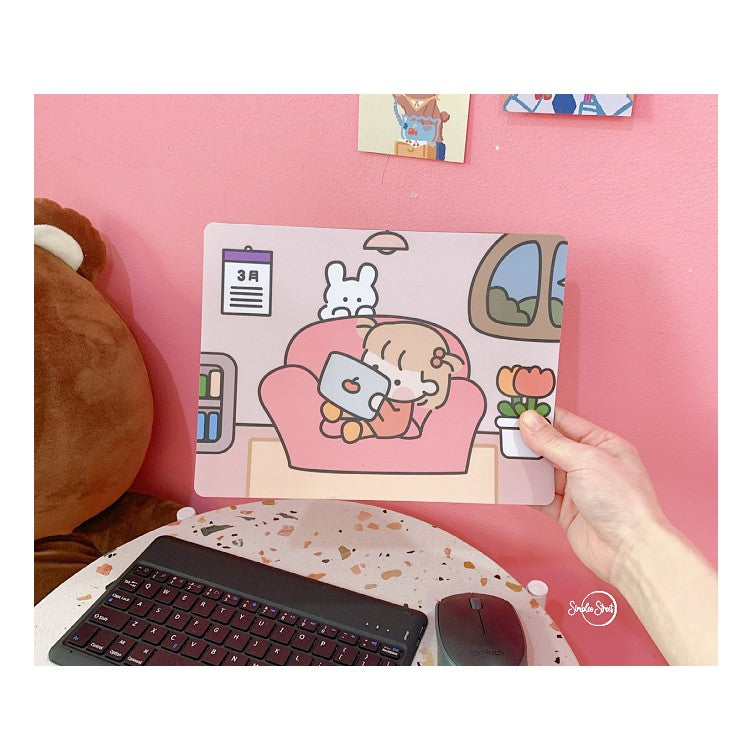 Korean Girl Mouse Pad Cute Waterproof Mousepad