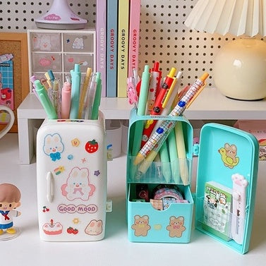 Refrigerator Pen Holder Cute Large Capacity Desktop Storage Container