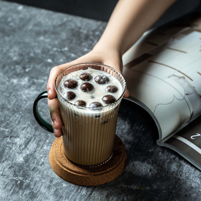 Vertical Pattern Glass Water Cup Heat-Resistant Juice Coffee Milk Cups