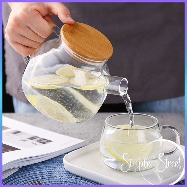 Transparent Glass Teapot Borosilicate Heat Resistant Tea Pots