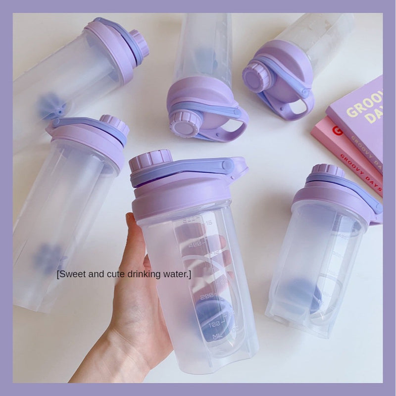 500/700ML Transparent Water Bottle Fitness Shake Cup