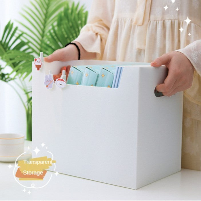 A4 Book Stand Folder Cosmetics Organize Storage Box