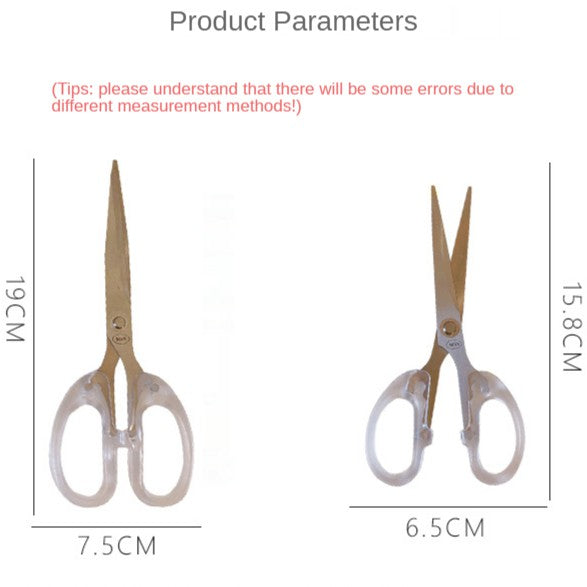 Transparent Scissors Household Scissors Office Hand Book Stationery Scissors DIY Paper Cutting Knife