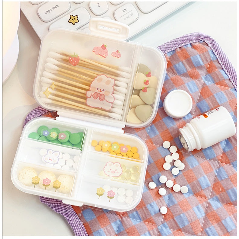 Compartment Pill Organizer Portable Travel Business  Storage Box Pill Box