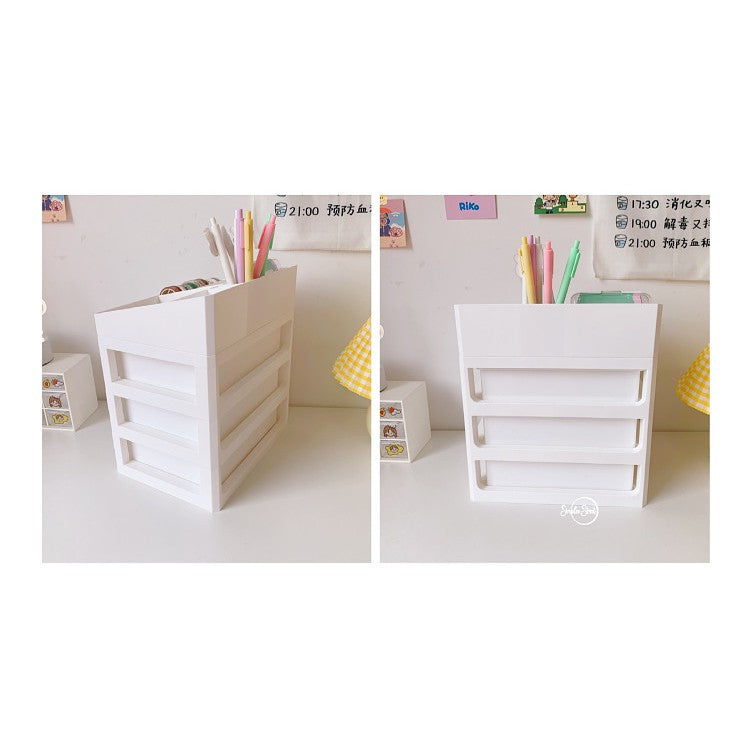 Storage Drawer Box Desktop Cosmetics Organizer Stationery Pencil Holder SH566