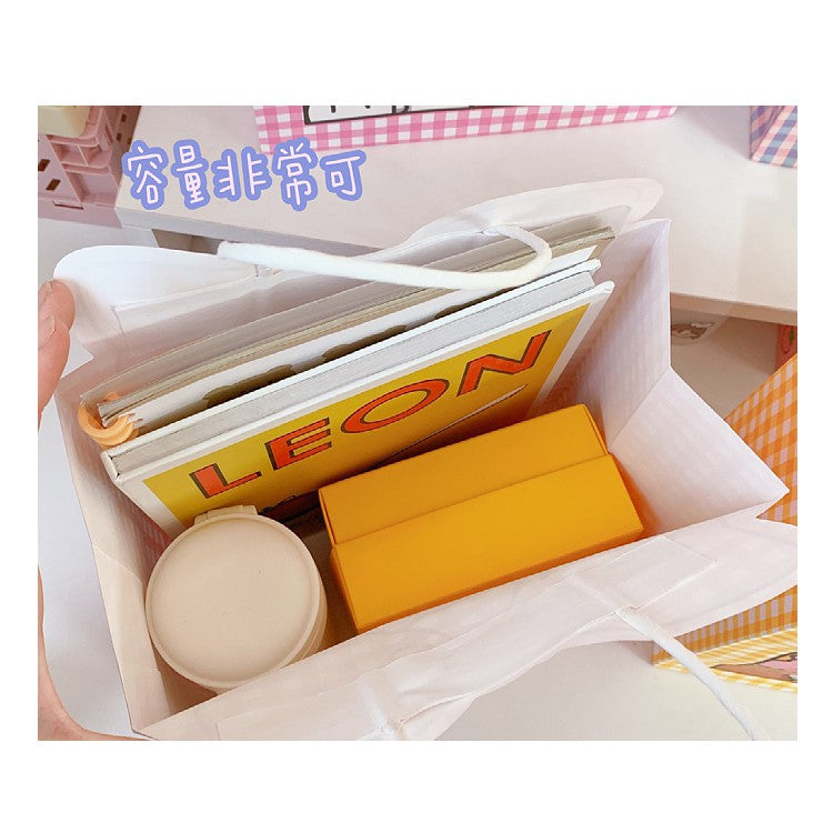 Korean Kraft Paper Gift Bag Cute Cartoon BowGoodie Bags Christmas Gift Wrapping