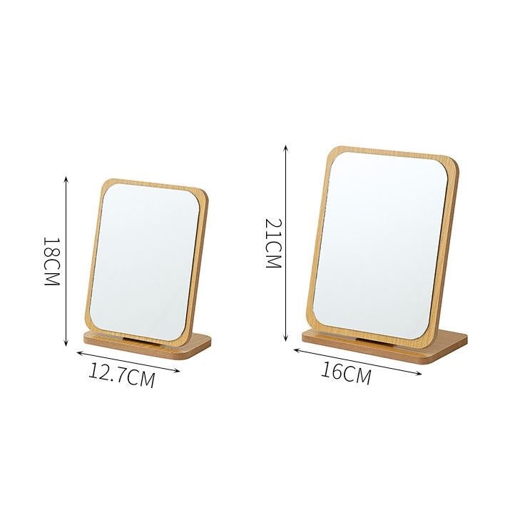 Wooden Foldable Make up Mirror Cosmetic Mirrors Student Dormitory