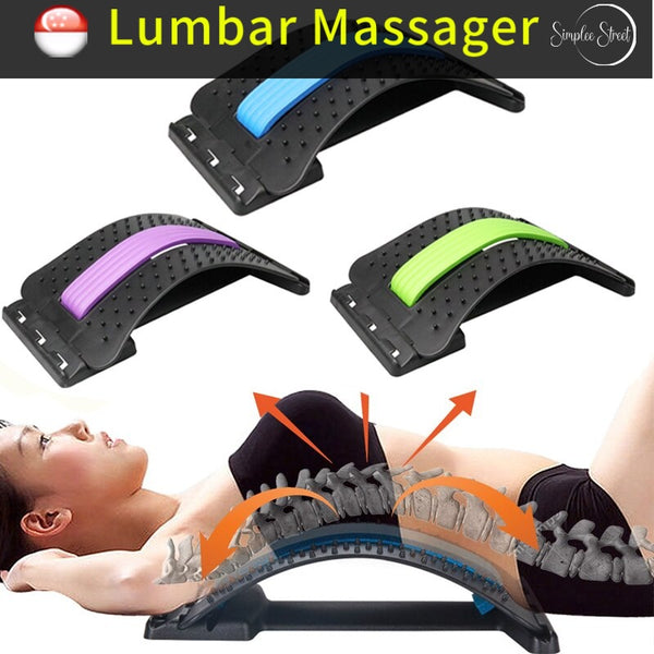 Lumbar Support Back Massager Stretcher Equipment Massage Tools Pain Relief