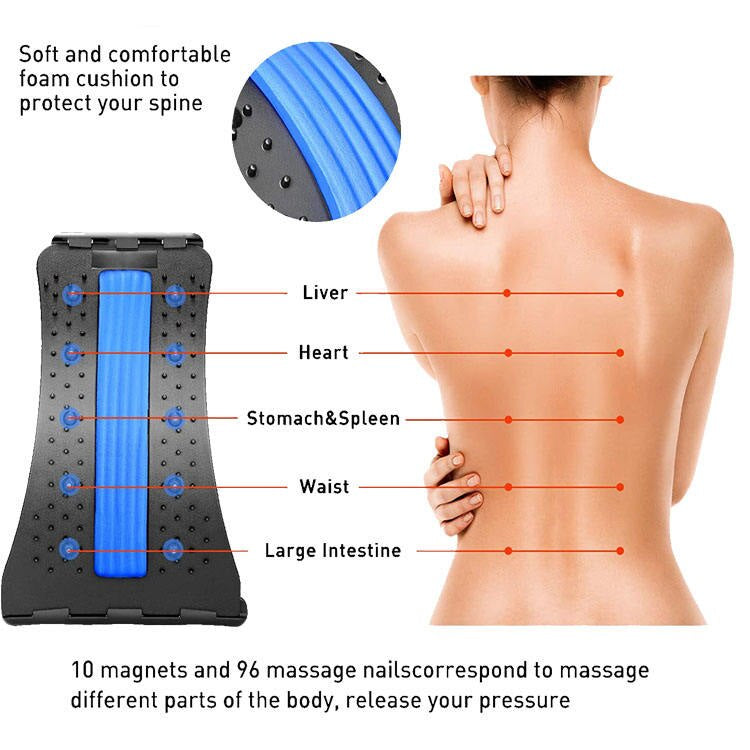 Lumbar Support Back Massager Stretcher Equipment Massage Tools Pain Relief