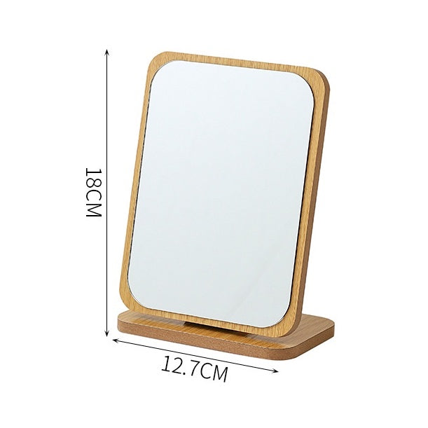 Wooden Foldable Make up Mirror Cosmetic Mirrors Student Dormitory