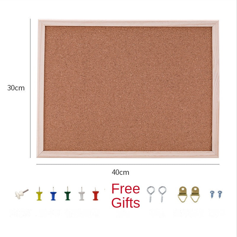 Wooden Frame Cork Board Set Decorative Wall Board