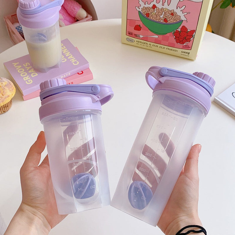 500/700ML Transparent Water Bottle Fitness Shake Cup