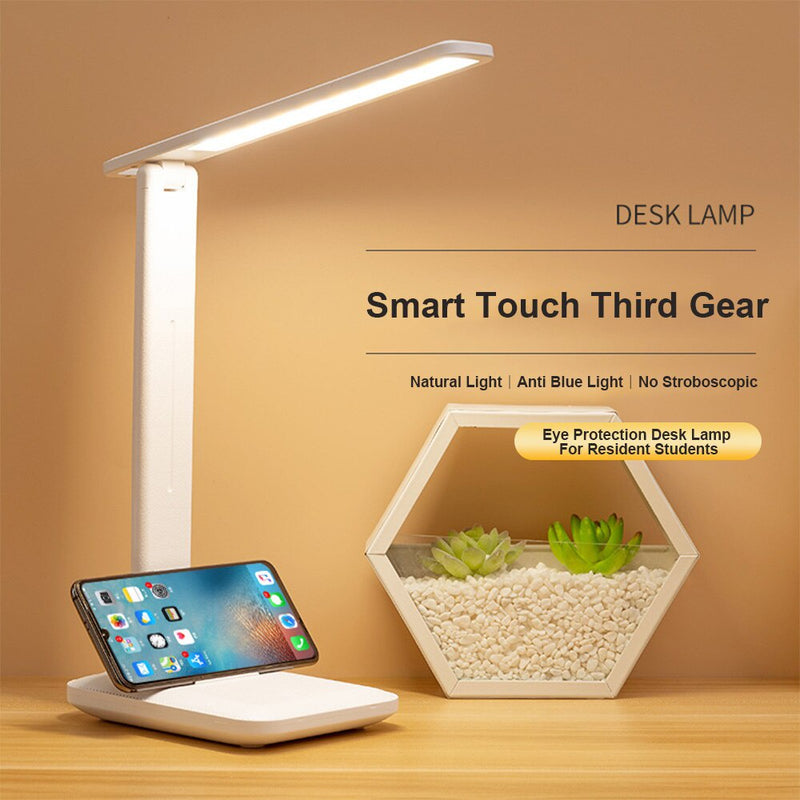 Led Desk Lamp Touch Stepless Dimming Foldable Table Lamp Bedside Reading Eye Protection Night Light