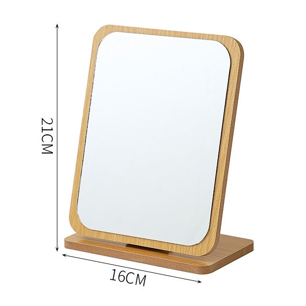 Wooden Foldable Make up Mirror Cosmetic Mirrors Student Dormitory