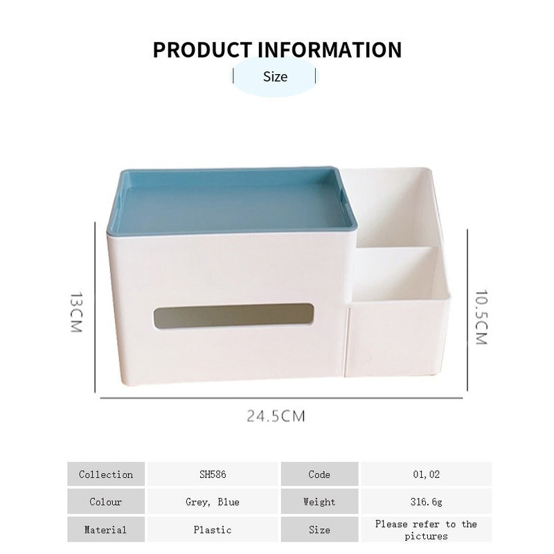 Tissue Box Storage Drawer Box Desktop Cosmetics Organizer Stationery Pencil Holder SH586
