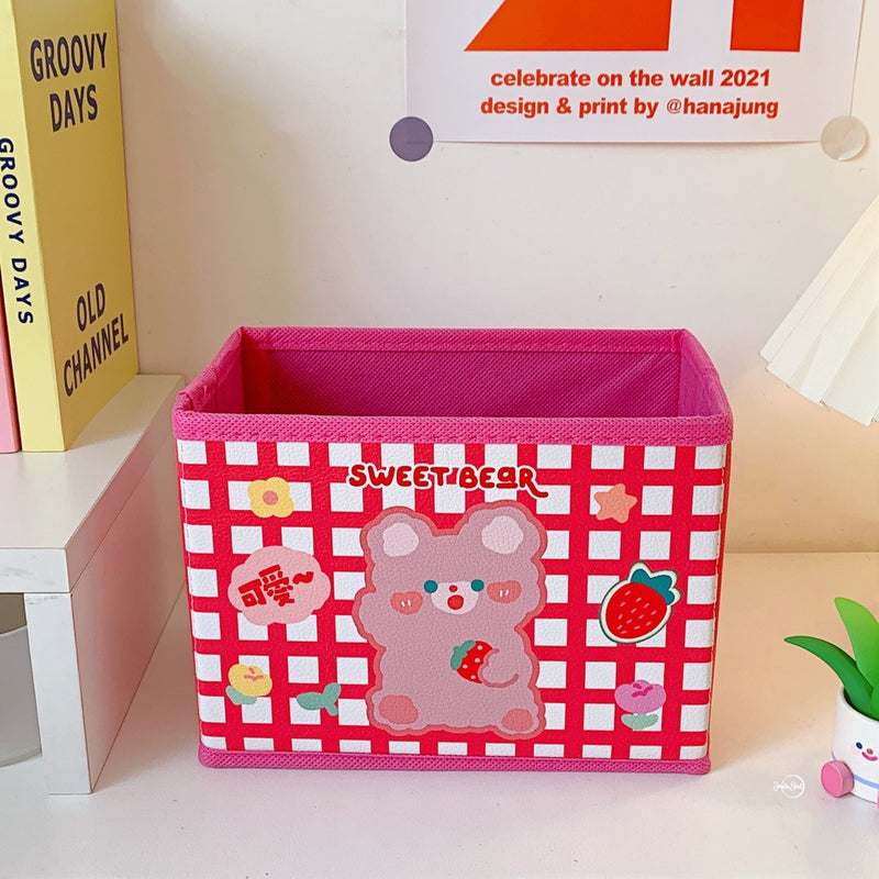 Cute Sweet Bunny Pink Organizer Bin - Box