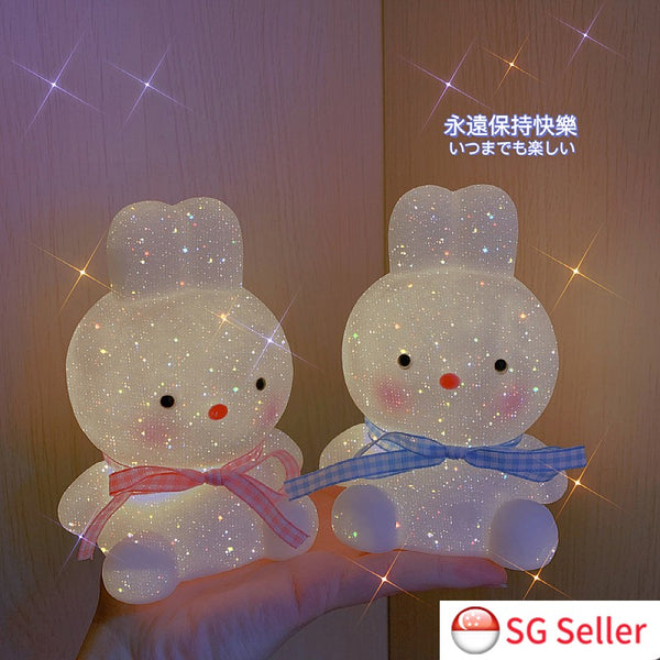 LED Cartoon Night Light Cute Rabbit Lamp Decorations Creative Gift