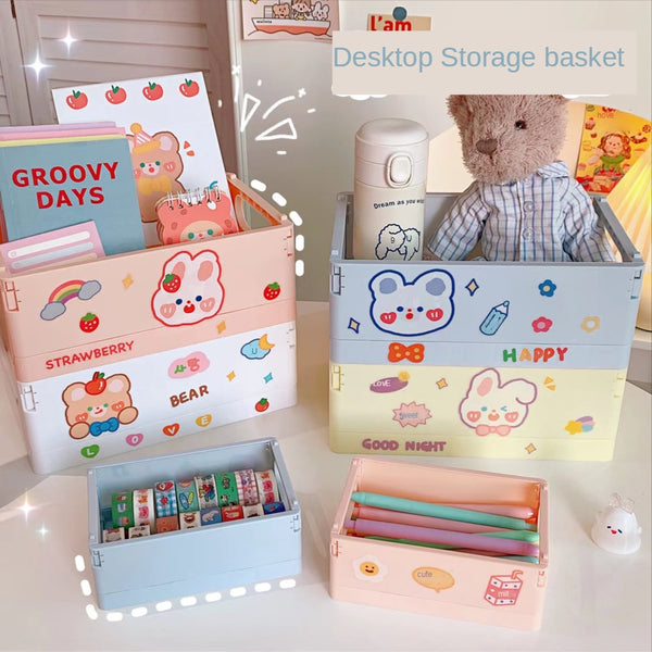 Desktop Storage Box Book Snacks Toy Storage Basket