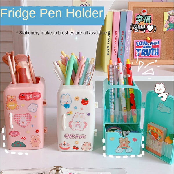 Refrigerator Pen Holder Cute Large Capacity Desktop Storage Container