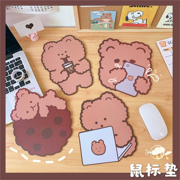 Cute Bear Mouse Pad Waterproof Mousepad