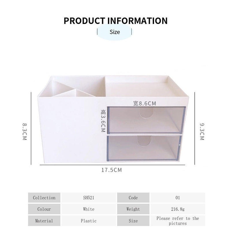 Storage Drawer Box Desktop Cosmetics Organizer Stationery Pencil Holder SH521