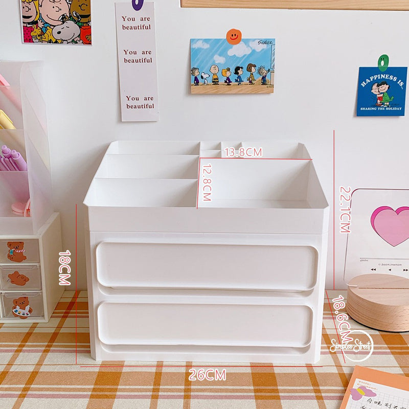 Storage Drawer Box Desktop Cosmetics Organizer Stationery Pencil Holder SH566