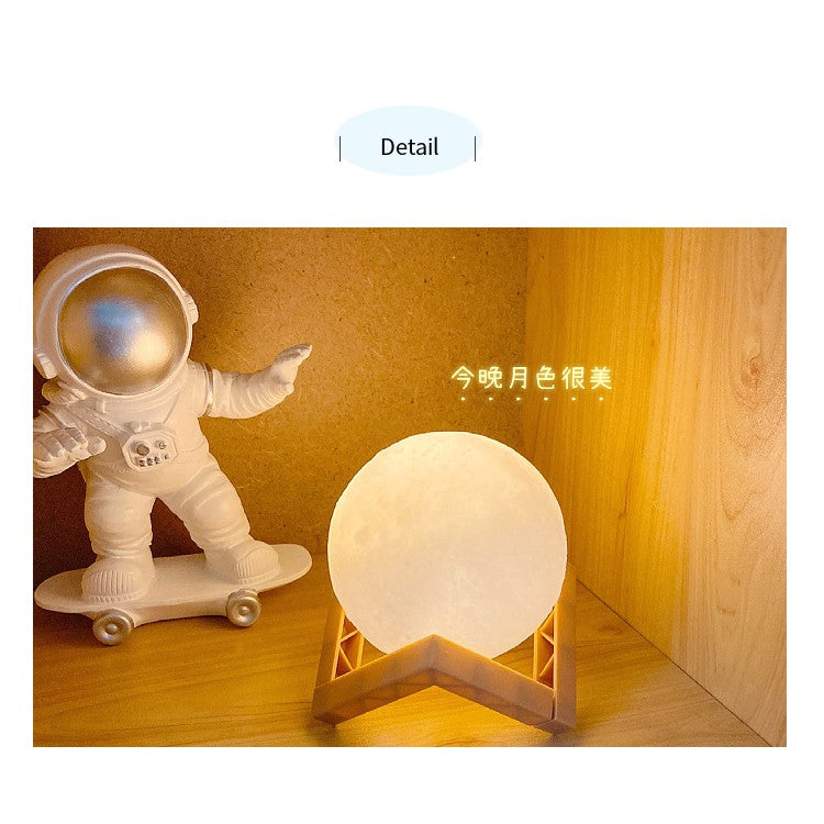 LED Moon Lamp Decorations Night Light Creative Gift With Battery