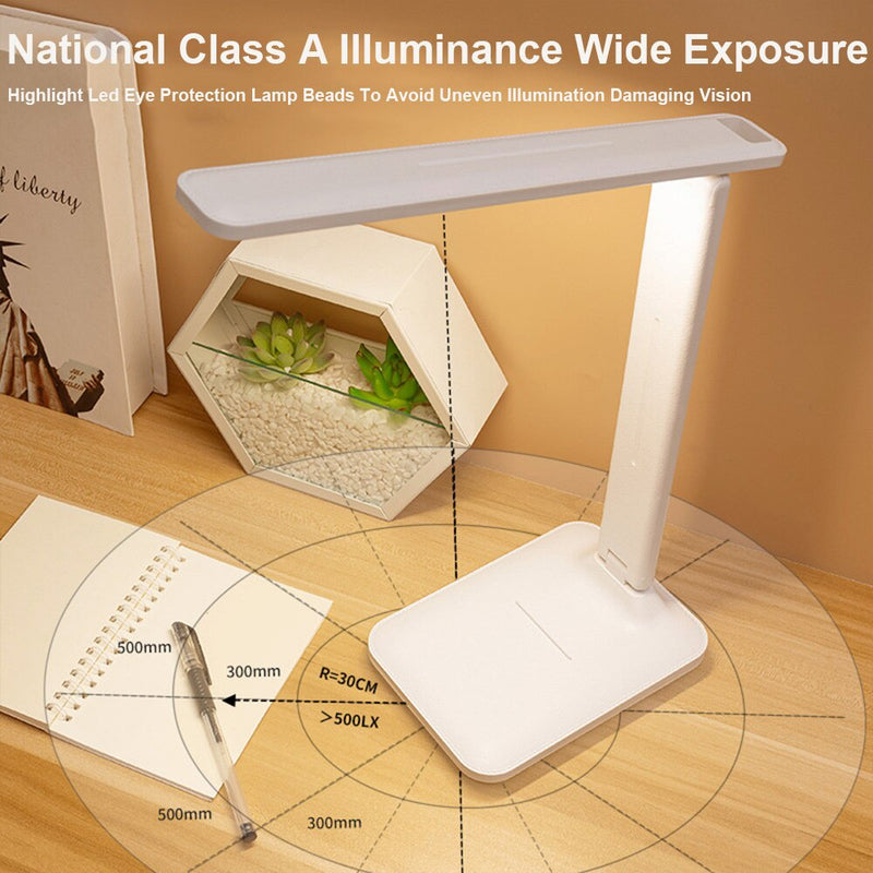 Led Desk Lamp Touch Stepless Dimming Foldable Table Lamp Bedside Reading Eye Protection Night Light