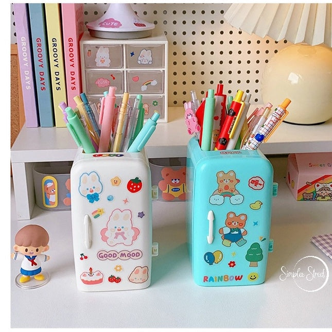 Refrigerator Pen Holder Cute Large Capacity Desktop Storage Container