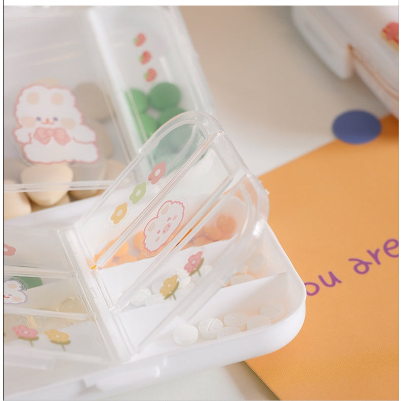 Compartment Pill Organizer Portable Travel Business  Storage Box Pill Box