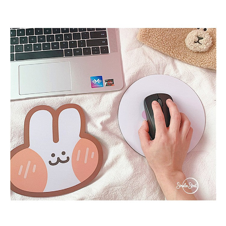 Mini Computer Mouse Pad Cute Smiley Waterproof Mousepad