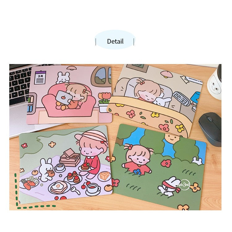 Korean Girl Mouse Pad Cute Waterproof Mousepad