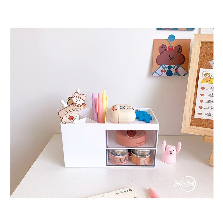 Storage Drawer Box Desktop Cosmetics Organizer Stationery Pencil Holder SH521