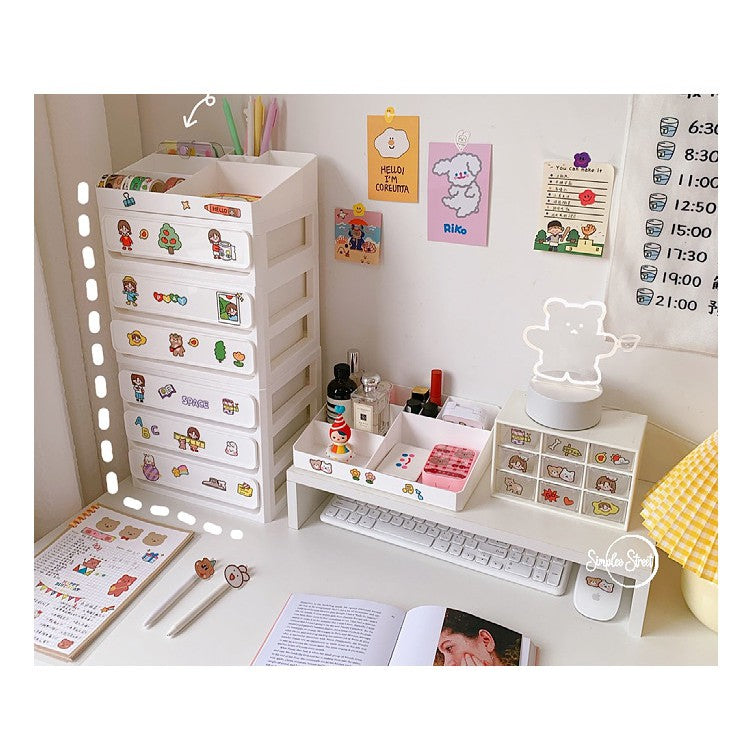 Storage Drawer Box Desktop Cosmetics Organizer Stationery Pencil Holder SH566