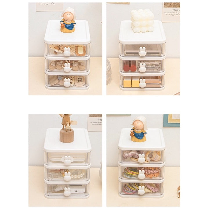 Transparent Storage Box Drawer Multi-layer Organizer  Desktop Jewelry Cosmetic Storage Boxes